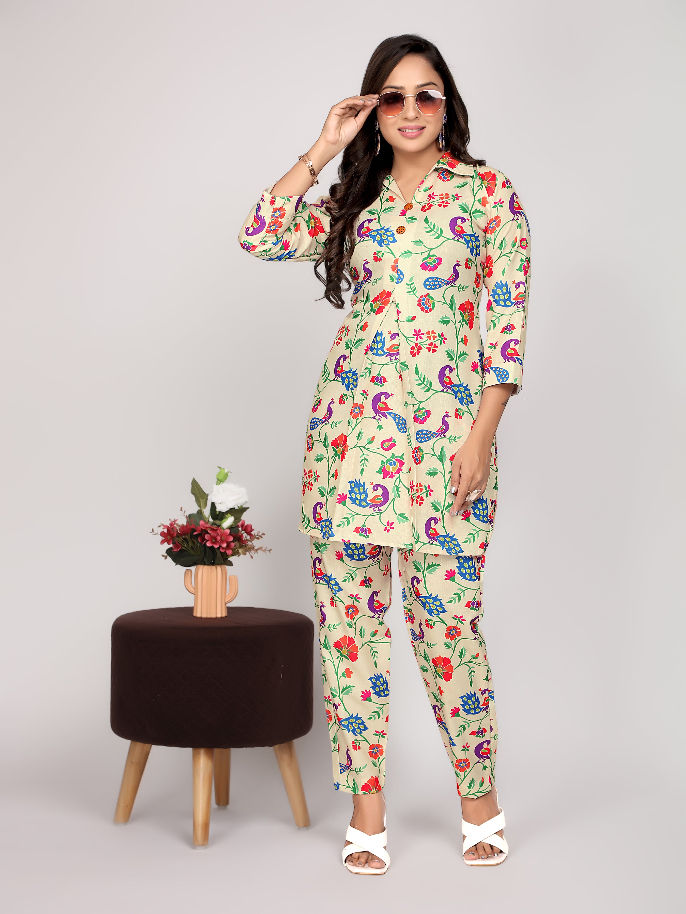 Jade and Julie Co Ord Set for Women |Co Ord Set for Women Stylish | Kurta Set for Women | Kurta Set | Ethnic Co Ord Set for Women | Full Sleeve Co-ord set
