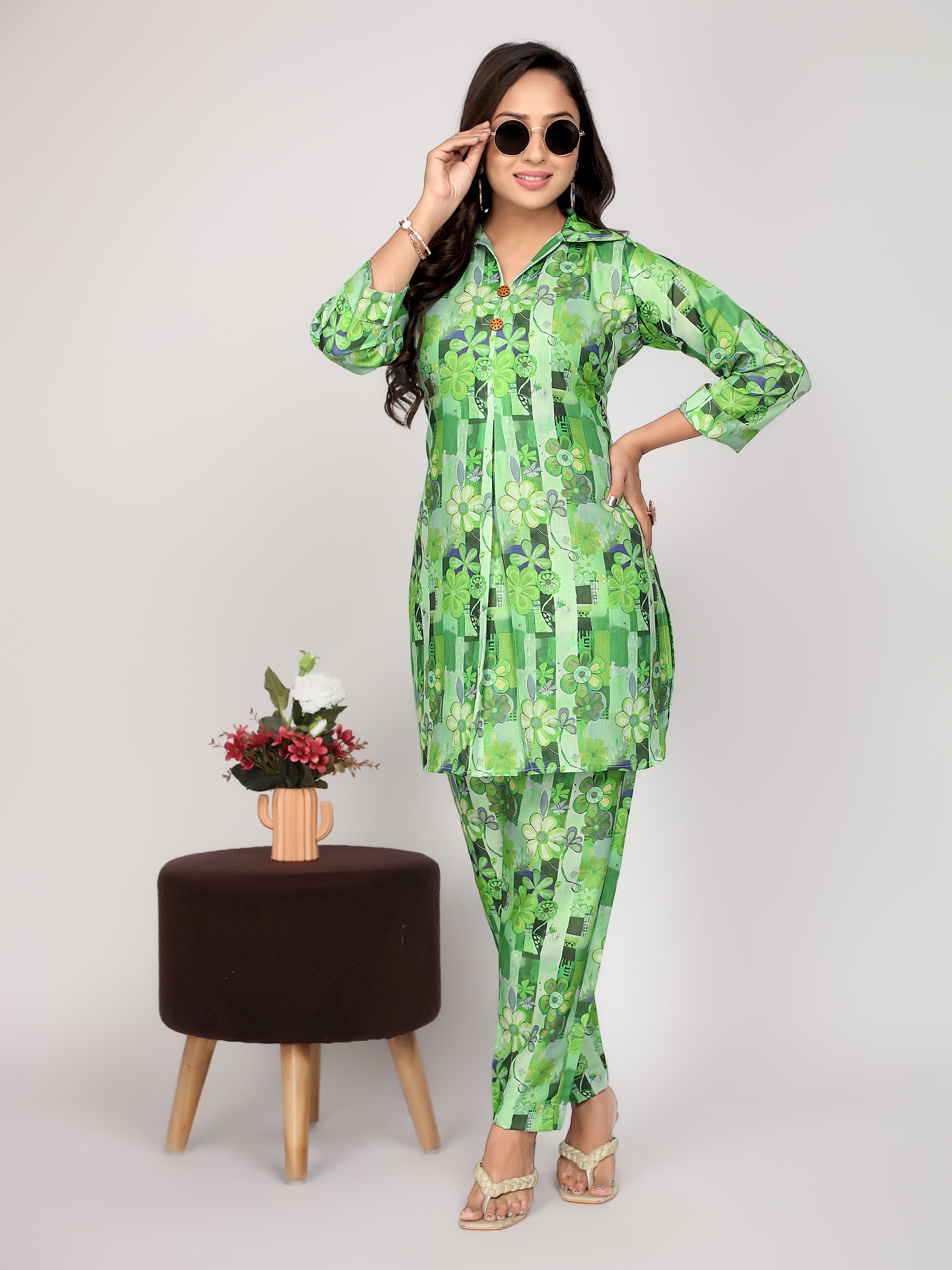 Jade and Julie Co Ord Set for Women |Co Ord Set for Women Stylish | Kurta Set for Women | Kurta Set | Ethnic Co Ord Set for Women | Full Sleeve Co-ord set